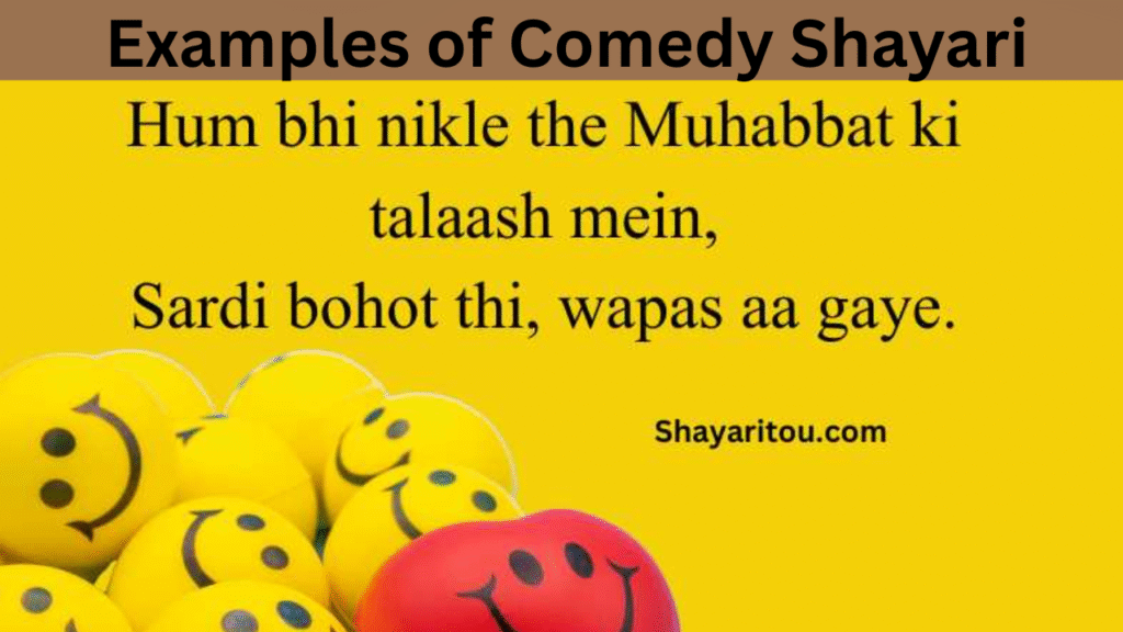 Examples of Comedy Shayari