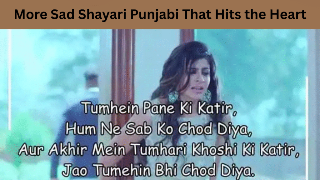 More Sad Shayari Punjabi That Hits the Heart