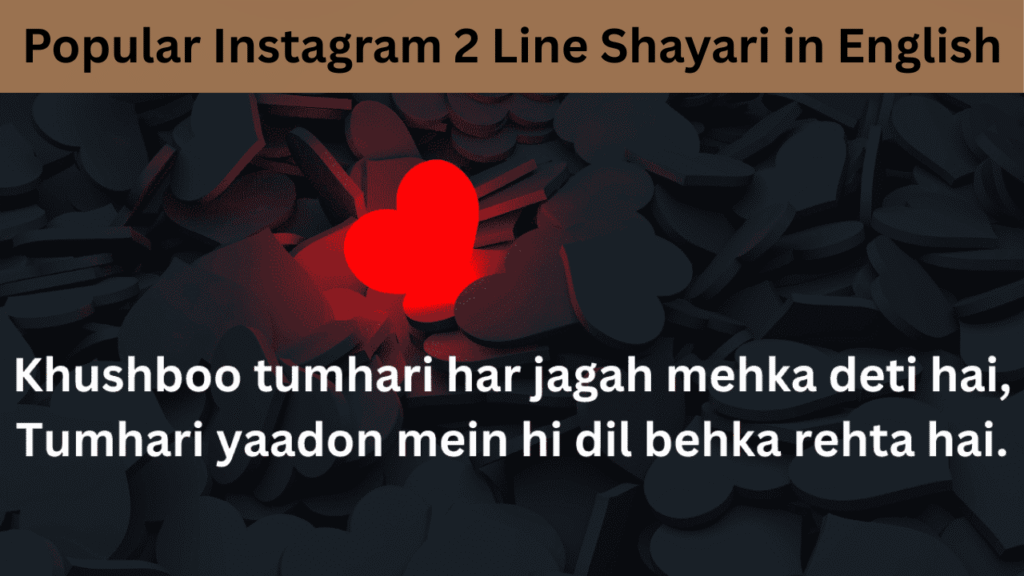 Popular Instagram 2 Line Shayari in English