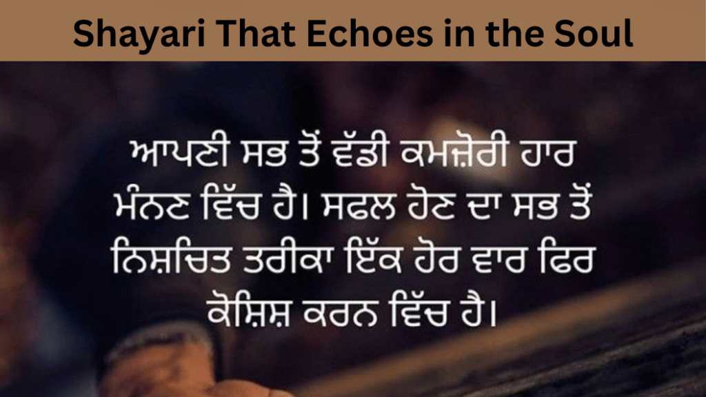 Shayari That Echoes in the Soul