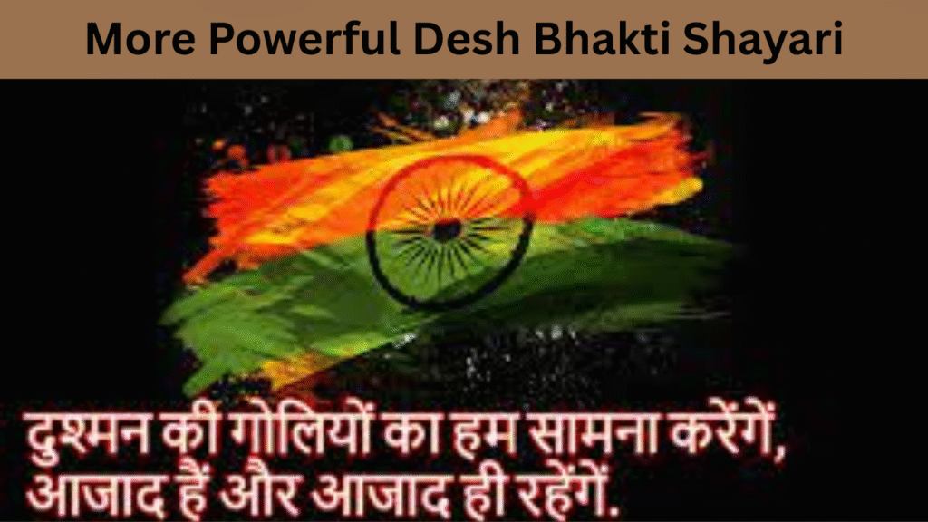 More Powerful Desh Bhakti Shayari