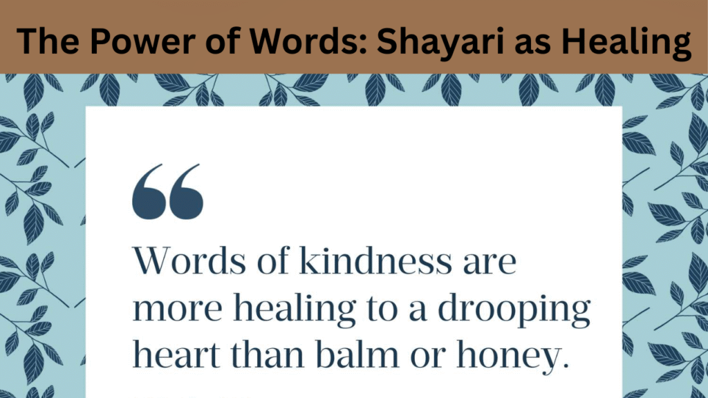 The Power of Words Shayari as Healing