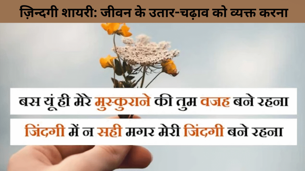 ज़िन्दगी शायरी जीवन के उतार-चढ़ाव को व्यक्त करना