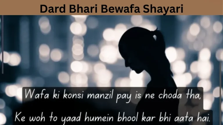 Dard Bhari Bewafa Shayari