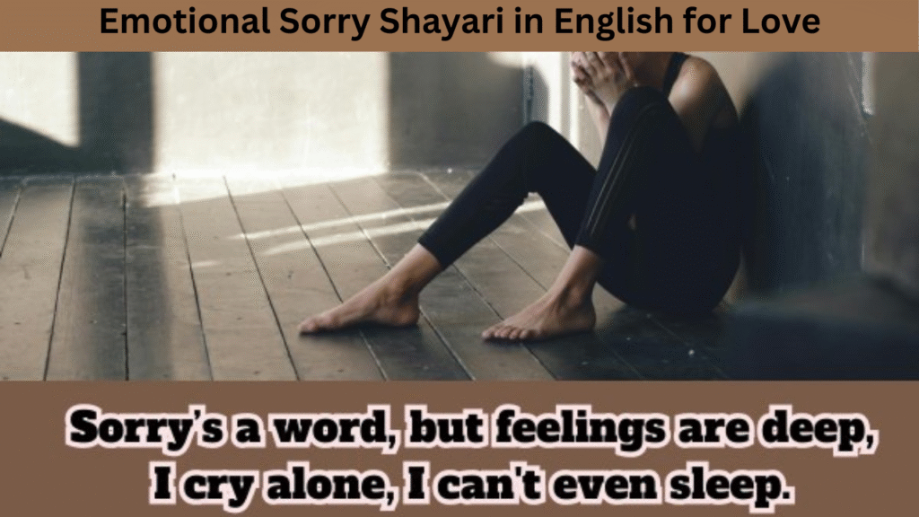 Emotional Sorry Shayari in English for Love