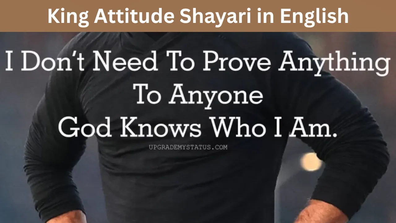King Attitude Shayari in English