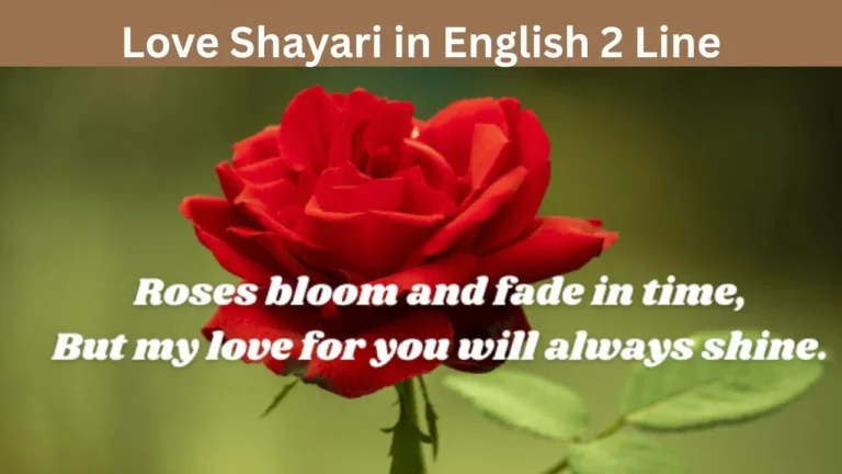 Love Shayari in English 2 Line