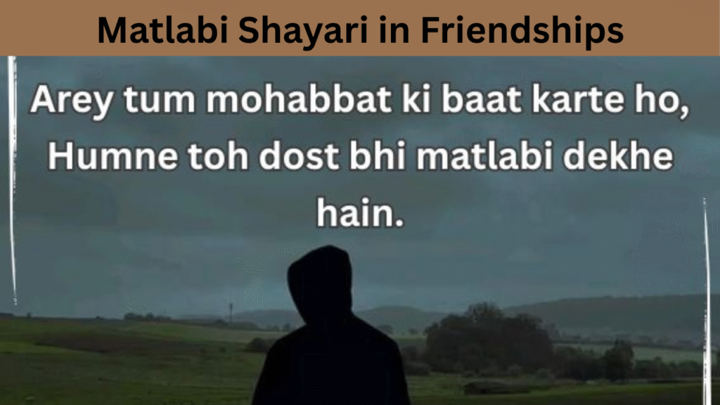 Matlabi Shayari in Friendships