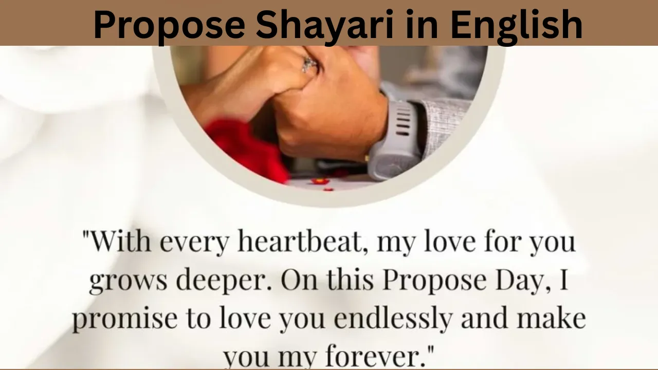 Propose Shayari in English