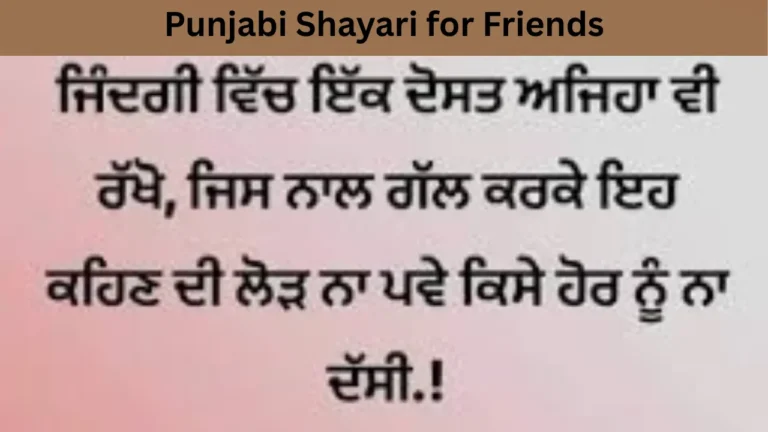 Punjabi Shayari for Friends