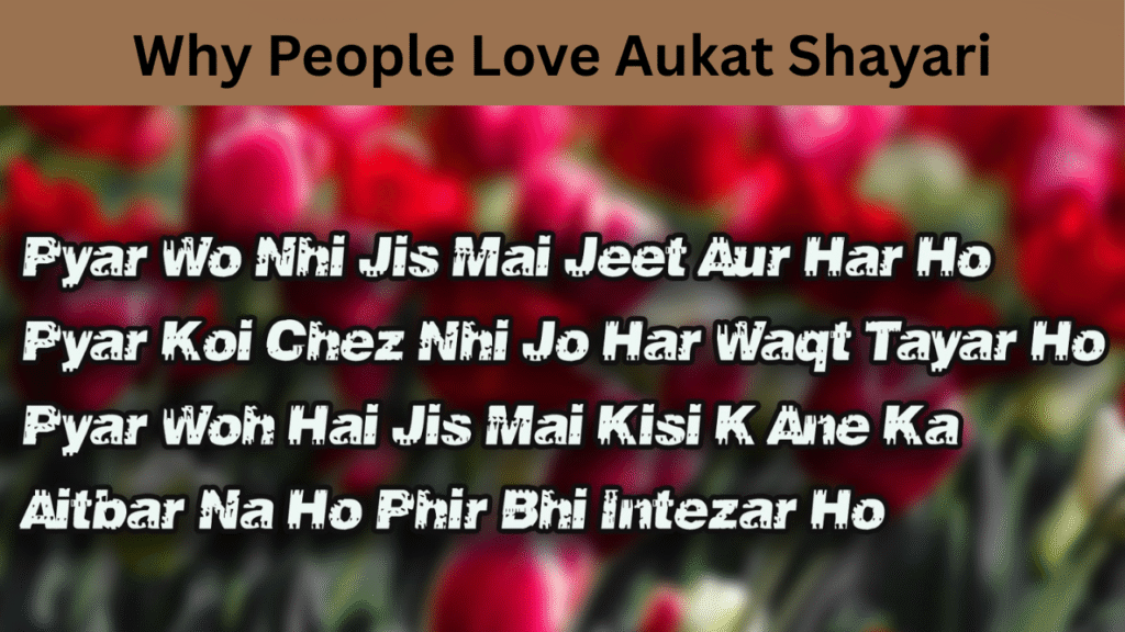 Why People Love Aukat Shayari