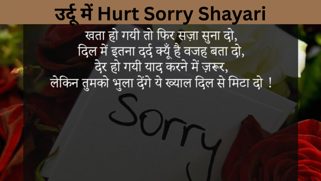 उर्दू में Hurt Sorry Shayari