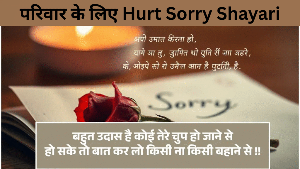 परिवार के लिए Hurt Sorry Shayari