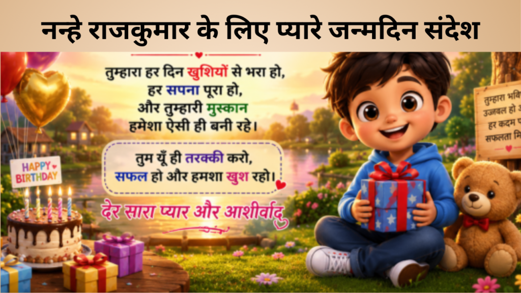 नन्हे राजकुमार के लिए प्यारे जन्मदिन संदेश