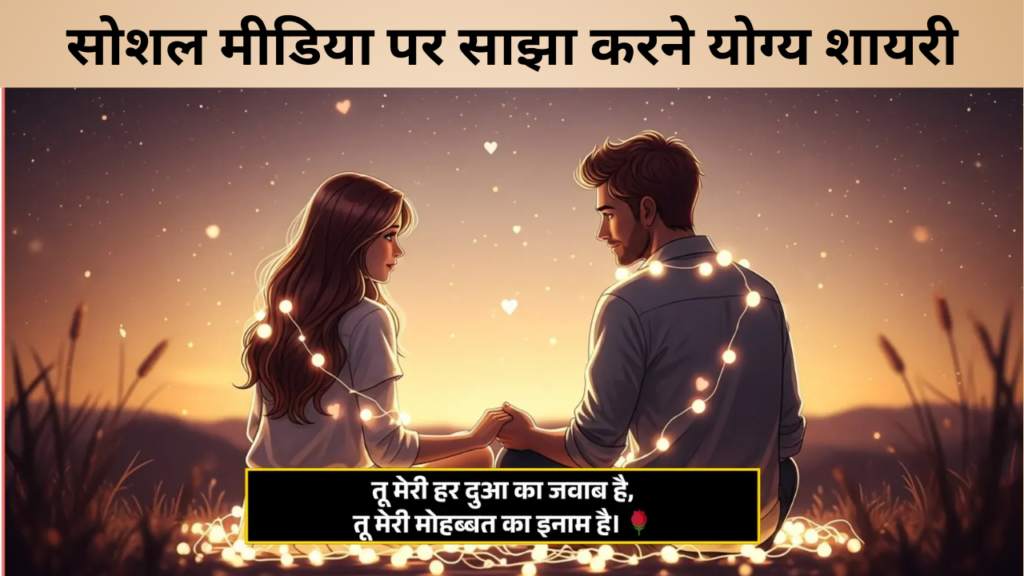 सोशल मीडिया पर साझा करने योग्य शायरी